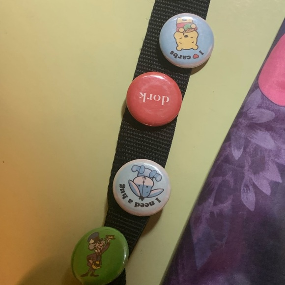 Disney Cheshire the cat Alice in wonderland purse bag with buttons . - Picture 3 of 10